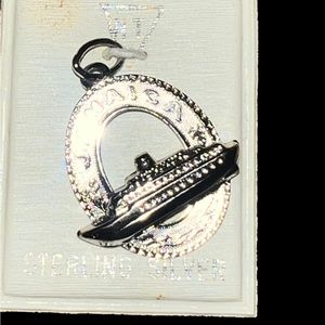 New Vintage NOS Sterling Silver 925 Bracelet Charm JAMAICA cruise Ship Boat